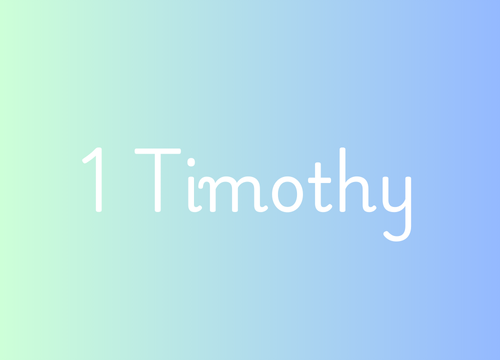 1 Timothy 2:1-7